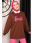 Kahverengi Barbie Baskılı İki İplik Sweatshirt 5