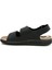 Siyah Tokalı Anatomik Comfort Sandalet 3