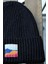 Navy Blue Beanie Lacivert Dokuma Etiketli Soft Yıkama Yünlü Katlamalı Örgü Bere 4