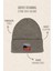 Stone Gray Beanie Taş Gri Dokuma Soft Yıkama Yünlü Katlamalı Örgü Bere 3