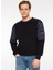 Gmg Fırenze Bisiklet Yaka Slim Fit Açık Lacivert Erkek Kazak ZR22MFW04205 3