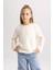 Kız Çocuk Bisiklet Yaka Basic Kazak B6769A823AU 1