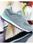 1743-PERU Hakiki Deri Anatomik Eva Tabanlı Unisex Sneakers Ayakkabı - NKT01743-GRI Turkuaz-36 2