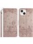 Iphone 14 Telefon Kasası Için Basılmış Duvar Kedileri Telefon Deri Kasa Cüzdanı Stand Tam Koruma Kapağı Kayış-Mor ile (Yurt Dışından) 1