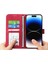 Iphone 14 Pro Telefon Kılıfı Için Dierfeng Df-03 Çizgileri Baskılı Pu Derisi Manyetik Toka Cüzdan Stand Kapak-Kırmızı (Yurt Dışından) 3