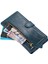 Iphone 14 Pro Fone Case Için Çizgi Anti-Karakter Zipper Cep Şok Geçirmez Pu Deri Deri Telefon Flip Cüzdan Kapak Stand Manyetik Toka Mavisi (Yurt Dışından) 2