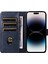 Iphone 14 Pro Full Koruma Cep Telefonu Kapağı Stand Cüzdan Mavisi ile Kare Deri Telefon Kılıfı (Yurt Dışından) 2