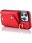 Iphone 14 Pro Fone Case Için Zipper Cüzdan Yüzük Kickstand Pu Deri Kaplamalı Tpu Crossbody Telefon Kapak-Kırmızı (Yurt Dışından) 3