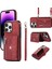 Iphone 14 Pro Phone Case Pu Deri+Tpu Kırpma Kanıtı Kickstand Kapak Rfıd Engelleme Kartı Torba-Kırmızı (Yurt Dışından) 1