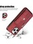 Iphone 14 Pro Phone Case Pu Deri+Tpu Kırpma Kanıtı Kickstand Kapak Rfıd Engelleme Kartı Torba-Kırmızı (Yurt Dışından) 2