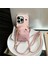 Iphone 14 Pro Tpu Için Deri Deri Kapak Küçük Schoolbag Tasarım Telefon Kılıfı Crossbody Strap-Pink ile (Yurt Dışından) 2