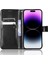 Iphone 14 Pro Telefon Kılıfı 6.1 Inç Şok Geçirmez Pu Deri Foli Flip Çılgın At Dokusu Giyim Dayanıklı Cep Telefon Kapağı Cüzdan-Black (Yurt Dışından) 2