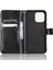 Iphone 14 Pro Telefon Kılıfı 6.1 Inç Şok Geçirmez Pu Deri Foli Flip Çılgın At Dokusu Giyim Dayanıklı Cep Telefon Kapağı Cüzdan-Black (Yurt Dışından) 4
