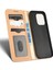 Iphone 14 Pro Telefon Kılıfı Için Cüzdan Manyetik Kapatma Koruyucu Kapak Izgara Dokusu Pu Deri Stand Kılıf Bej (Yurt Dışından) 3