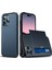 Iphone 14 Pro 6.1 Inç Çizgiye Dönüş Anti Telefon Kılıf Kart Tutucu Yumuşak Tpu+Sert Pc Hybrid Cover-Dark Mavi (Yurt Dışından) 1