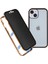 Iphone 14 Telefon Kasası Anti-Casus Metal Çerçeve+Çift Taraflı Temperli Cam Manyetik Tam Koruma Kapağı Altın (Yurt Dışından) 1