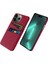 Iphone 14 Pro Telefon Kasası 6.1 Inç Kumaş+Pc Çift Katmanlı Bez Doku Çift Kart Yuvaları Koruyucu Kapak-Kırmızı (Yurt Dışından) 1