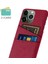Iphone 14 Pro Telefon Kasası 6.1 Inç Kumaş+Pc Çift Katmanlı Bez Doku Çift Kart Yuvaları Koruyucu Kapak-Kırmızı (Yurt Dışından) 2