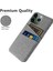 Iphone 14 Pro Fone Case Için 6.1 Inç Bez+Pc Çift Katmanlı Bez Doku Çift Kart Yuvaları Koruyucu Kapak Işık Gri (Yurt Dışından) 3