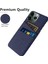 Iphone 14 Pro Telefon Kılıfı 6.1 Inç Bez+Pc Çift Katmanlı Bez Doku Çift Kart Yuvaları Koruyucu Kapak Mavisi (Yurt Dışından) 3