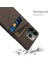 Iphone 14 Pro Fone Case 6.1 Inç Bez+Pc Çift Katmanlı Bez Doku Çift Kart Yuvaları Koruyucu Kapak Kahverengi (Yurt Dışından) 4