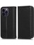 Iphone 14 Pro Telefon Kılıfı Için Cüzdan Manyetik Kapatma Koruyucu Kapak Izgara Dokusu Pu Deri Stand Kılıf Black (Yurt Dışından) 1