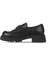 Siyah Deri Kadın Loafer 01WZ1404 3