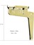 4 Adet Kaz Lüks Mobilya Koltuk Ayağı Metal Altın Sarı 17 cm 2