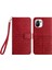 - 1383 Xiaomi Mi 11 Lite Için Kart Tutuculu Deri Cüzdan Telefon Kılıfı - Kırmızı (Yurt Dışından) 2