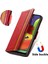 - 1383 Samsung Galaxy A70/A70S Için Kart Tutuculu Pu Deri Cüzdan Telefon Kılıfı - Bordo (Yurt Dışından) 4