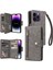 Ile Uyumluiphone 14 Pro Max Mıknatıslı Deri Zip Cüzdan Kart Sahibi (Yurt Dışından) 1