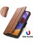- 1383 Samsung Galaxy A31 Için Kart Tutuculu Pu Deri Cüzdan Telefon Kılıfı - Kahverengi (Yurt Dışından) 4