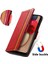 - 1383 Samsung Galaxy A02S/A03S Için Kart Tutuculu Pu Deri Cüzdan Telefon Kılıfı - Bordo (Yurt Dışından) 4