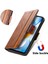 - 1383 Xiaomi Poco C40 Için Kart Tutuculu Pu Deri Cüzdan Telefon Kılıfı - Kahverengi (Yurt Dışından) 3