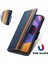 - 1383 Samsung Galaxy A31 Için Kart Tutuculu Pu Deri Cüzdan Telefon Kılıfı - Mavi (Yurt Dışından) 4