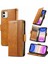 - 1383 iPhone 11 Için Kart Tutuculu Pu Deri Cüzdan Telefon Kılıfı - Haki (Yurt Dışından) 1