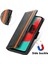 - 1383 Samsung Galaxy A32 5g Için Kart Tutuculu Pu Deri Cüzdan Telefon Kılıfı - Siyah (Yurt Dışından) 4