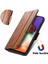 - 1383 Samsung Galaxy A22 4g Için Kart Tutuculu Pu Deri Cüzdan Telefon Kılıfı - Kahverengi (Yurt Dışından) 4