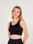 New Season Fitilli Çapraz Detaylı Crop Top Büstiyer Seamless Spor Sütyeni Siyah 1