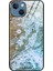 iPhone 15 Mermer Desenli Telefon Kılıfı Temperlenmiş Cam+Pc+Tpu Çizgiye Döküm Kapağı (Yurt Dışından) 1