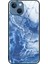 iPhone 15 Mermer Desenli Telefon Kılıfı Temperlenmiş Cam+Pc+Tpu Çizgiye Döküm Kapağı (Yurt Dışından) 1