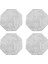 Pvc Placemats Kesme Asılabilir Mat Sekizgen Hollow Sigara Yemek Masası Paspaslar Coaster Ev Masa Dekorasyonu Gül Gümüş (Yurt Dışından) 2