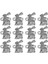 12 Adet Peçete Halkaları Tavşan Peçete Halkası Tutucular Metal Masa Süsü Paskalya Partisi Ziyafet Yemeği Için (Yurt Dışından) 1