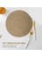 Yuvarlak Örgülü Placemats Ev Düğün Parti Için Yıkanabilir Mutfak Masa Placemats 36CM (Kahve Rengi, 4 Adet) (Yurt Dışından) 5