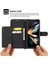 Samsung Galaxy Z Fold5 Siyah Için Çiçekler Kabartmalı Deri Kılıf (Yurt Dışından) 3