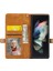 Samsung Galaxy Z Fold5 Sarı Için Kübik Doku Deri Kasa (Yurt Dışından) 2