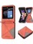 Samsung Galaxy Z Flip5 Kahverengi Için Eşkenar Dörtgen Deri Kasa (Yurt Dışından) 1