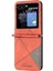Samsung Galaxy Z Flip5 Kahverengi Için Eşkenar Dörtgen Deri Kasa (Yurt Dışından) 2