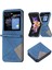 Samsung Galaxy Z Flip5 Mavi Için Eşkenar Dörtgen Deri Kılıfı (Yurt Dışından) 1