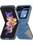 Samsung Galaxy Z Flip5 Mavi Için Eşkenar Dörtgen Deri Kılıfı (Yurt Dışından) 3